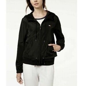 Tommy Hilfiger Sport Hooded Jacket Packable Easy Clean Sz L Excellent